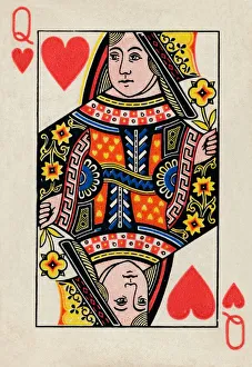 Images Dated 19th May 2018: 1925 Queen of Hearts Print by De La Rue