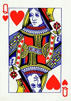 Queen of Hearts from a deck of Goodall & Son Ltd. playing cards, c1940 Queen of Hearts from a deck of Goodall & Son Ltd. playing cards, c1940