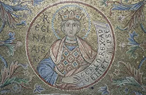 The Queen of Sheba (Detail of Interior Mosaics in the St. Marks Basilica), 13th century. Artist: Byzantine Master The Queen of Sheba (Detail of Interior Mosaics in the St. Marks Basilica), 13th century. Artist: Byzantine Master