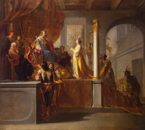 Queen of Sheba before Solomon, 1640s. Artist: Knupfer, Nicolaes (1609-1655) Queen of Sheba before Solomon, 1640s. Artist: Knupfer, Nicolaes (1609-1655)