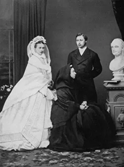Queen Victoria with the Prince and Princess of Wales on the day of their marriage Queen Victoria with the Prince and Princess of Wales on the day of their marriage