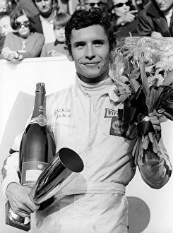 Black And White Racing Images Prints: Racing Driver Jackie Ickx. Creator: Unknown