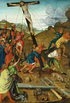 Jesus Christ Depiction Prints: Raising of the Cross (Centre Panel of the Triptych)