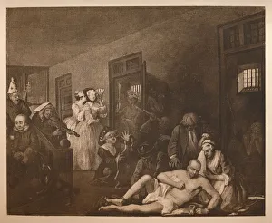A Rakes Progress - 8: The Mad House, 1733 Print
