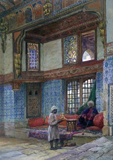 Recess in the reception room of Mufti Sheik El Mahadis house, Cairo, 1873 Recess in the reception room of Mufti Sheik El Mahadis house, Cairo, 1873