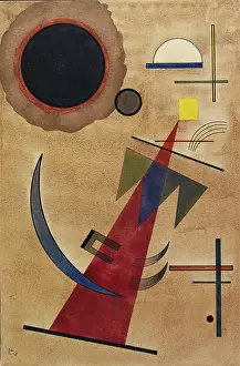 Degenerate Art Collection Prints: Red in a pointed shape, 1925. Creator: Kandinsky, Wassily Vasilyevich (1866-1944)