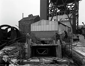 British Civil Engineering Projects Prints: Refurbishment work, Mosley Common Colliery, Lancashire, 1963. Artist: Michael Walters