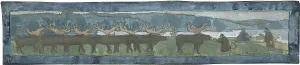 Nicholas Roerich Art Prints: Reindeers. North