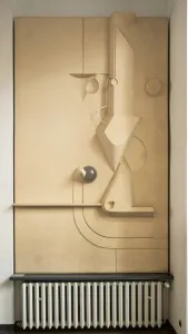 Relief by Joost Schmidt 1923. Main building, Bauhaus-University Weimar (1904-1911), 2018 Relief by Joost Schmidt 1923. Main building, Bauhaus-University Weimar (1904-1911), 2018