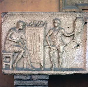 Print of Roman Shoemaker and Ropemaker Relief