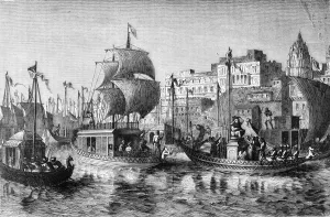 Religious Festival at Benares, c1891. Creator: James Grant Religious Festival at Benares, c1891. Creator: James Grant