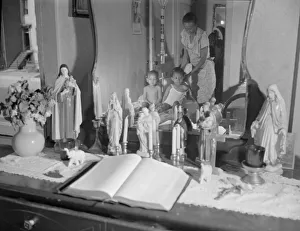 Religious objects and an improved altar in the bedroom... Washington, D.C. 1942. Creator: Gordon Parks Religious objects and an improved altar in the bedroom... Washington, D.C. 1942. Creator: Gordon Parks