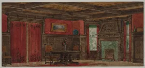 Late 19th Century Interior Design Prints: Rendering for Interior Design, about 1880- 1900