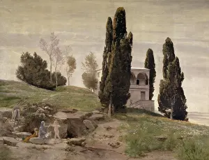 Prints of Rest on the Flight into Egypt, 1868 Basel Prints: Arnold Böcklin's Print of the Holy Family at Rest