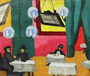 Genre Painting Style Prints: Restaurant, 1911. Creator: Rozanova, Olga Vladimirovna (1886-1918)