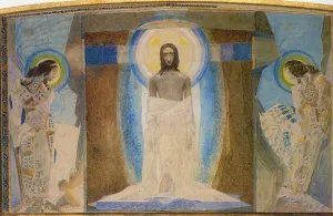 The Resurrection (Triptych), 1887. Artist: Vrubel, Mikhail Alexandrovich (1856-1910) The Resurrection (Triptych), 1887. Artist: Vrubel, Mikhail Alexandrovich (1856-1910)