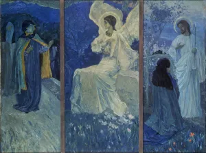 The Resurrection (Triptych). Artist: Nesterov, Mikhail Vasilyevich (1862-1942) The Resurrection (Triptych). Artist: Nesterov, Mikhail Vasilyevich (1862-1942)