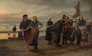 Heritage Art From Belgium Prints: The Return, 1878. Creator: Henry Bource