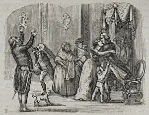French Revolutionary Wars Prints: Return of the Basque emigrants, War of Roussillon, (1793-1795), 1851. Creator: Unknown