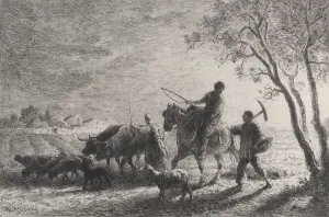 The Return from the Fields, 1865 Print