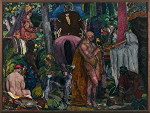 Genre Oil On Canvas Prints: The Return from the Hunt, c. 1913
