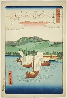 Ando Hiroshige's Returning Sails Print, 1857