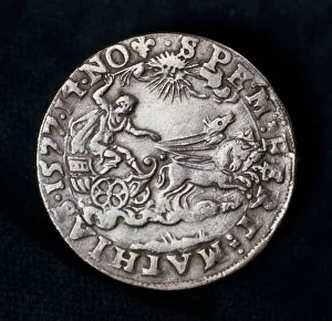 Reverse of a medal commemorating the bright comet of 1577 Reverse of a medal commemorating the bright comet of 1577