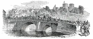 Welsh Heritage Photography Prints: The Rhuddlan Royal Eisteddvod - the Procession to the Castle, 1850. Creator: Unknown