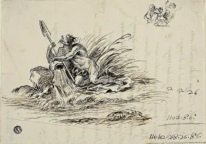 Black And White Prints Italy Prints: River God, n.d. Creator: Unknown