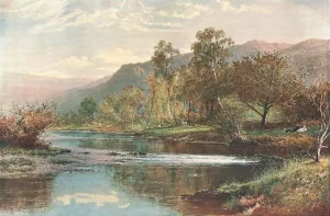 Cumbria Countryside Views Prints: The River Running into Derwent Water, c1902. Creator: Unknown