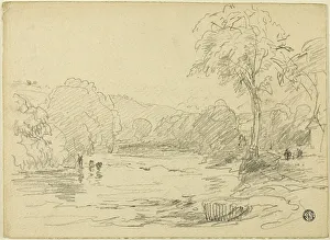River Scene Artwork Prints: River Scene, n.d. Creator: David Cox the elder