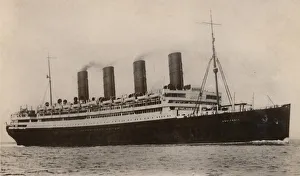 Monochrome Maritime Images Prints: RMS Aquitania, c1930. Creator: Unknown