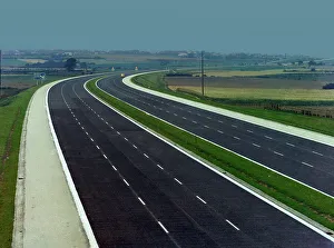 Empty road; the East Ardley section of the M1, prior to opening, Wakefield, West Yorkshire, 1967 Empty road; the East Ardley section of the M1, prior to opening, Wakefield, West Yorkshire, 1967