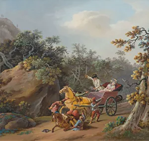 Neoclassicism Paintings Prints: The Robbery, 1795. Creator: Landerset, Joseph, de