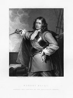 Robert Blake, English admiral, (1836). Artist: Cochran Robert Blake, English admiral, (1836). Artist: Cochran