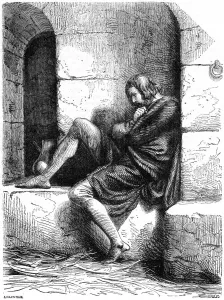 Robert of Normandy a Prisoner in Cardiff Castle, (19th century).Artist: Oupre Robert of Normandy a Prisoner in Cardiff Castle, (19th century).Artist: Oupre