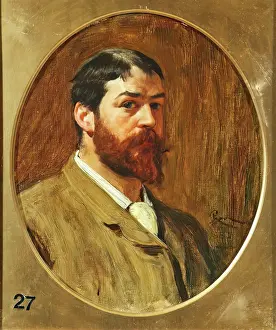 Victorian Era Oil Paintings Prints: Robert Walker Macbeth, Self Portrait, 1883. Creator: Robert Macbeth Walker