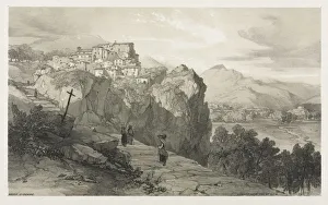 British Heritage Images Online Prints: Rocca Giovane. Creator: Edward Lear (British, 1812-1888)
