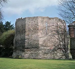 Yorkshire Historical Sites Prints: A Roman multangular tower, 3rd century