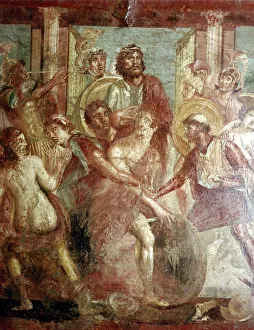 Roman wallpainting of Achilles hiding in Scyros, the House of the Dioscuri, Pompeii Roman wallpainting of Achilles hiding in Scyros, the House of the Dioscuri, Pompeii