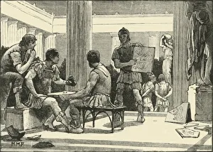 Roman Empire Prints: The Romans at Corinth, 1890. Creator: Unknown