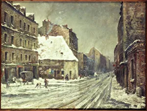 Rue du Mont-Cenis, under snow, 1907 Print