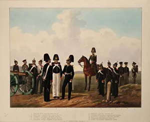 Russian Artillery Crews Ranks, 1845-1855. Artist: Anonymous Russian Artillery Crews Ranks, 1845-1855. Artist: Anonymous