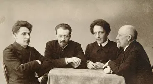Four Russian poets, early 20th century. Artist: Dmitri Spiridonovich Zdobnov Four Russian poets, early 20th century. Artist: Dmitri Spiridonovich Zdobnov