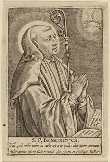 Hieronymous Wierix Print of S. P. Benedictus