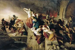 The Sack of Magdeburg, 1852-1860. Creator: Steinbrueck, Eduard (1802-1882) The Sack of Magdeburg, 1852-1860. Creator: Steinbrueck, Eduard (1802-1882)