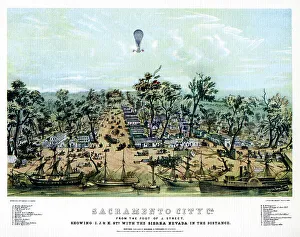 Sacramento, California, 1849 (1937).Artist: Endicott & Co Sacramento, California, 1849 (1937).Artist: Endicott & Co