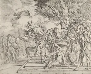 The Sacrifice of Iphigenia, ca. 1640-42. Creator: Pietro Testa The Sacrifice of Iphigenia, ca. 1640-42. Creator: Pietro Testa