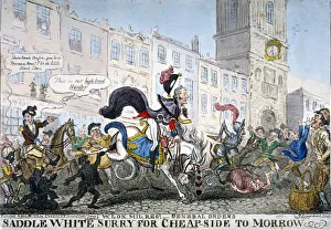 Nineteenth Century Cartoons Prints: Saddle white Surry for Cheapside to Morrow, 1812. Artist: George Cruikshank