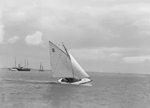 Sailing dinghy Flutterell, 1922. Creator: Kirk & Sons of Cowes Sailing dinghy Flutterell, 1922. Creator: Kirk & Sons of Cowes